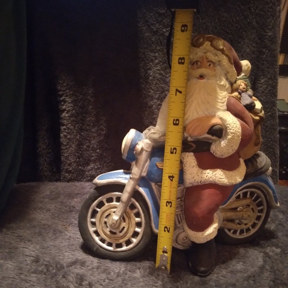 Motorcycle Porcelain Santa